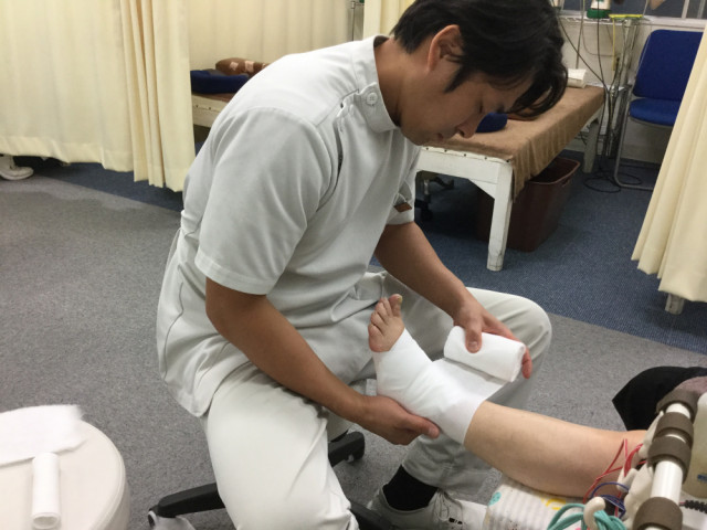 施術中の写真